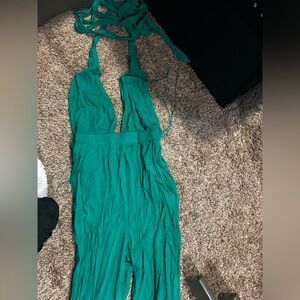 Fashion Nova Teal Jumpsuit
